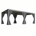 10X12/12X20Ft Louvered Pergola, Waterproof Roof All Weather Rust-Resistant Gazebo for Backyard Patio