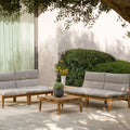 Arno 6-Piece Teak Outdoor Set with Light Cushions