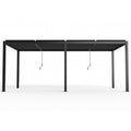 Black Aluminum Louvered Pergola, 118 x 228 x 90.5 in.