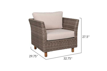 Orlando 4-Piece Wicker Patio Sofa Set with Beige Cushions
