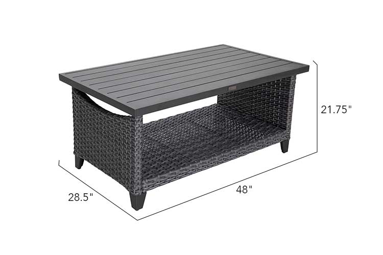 Lassen 4-Piece Grey Wicker Patio Set with Swivel Rocking Chairs