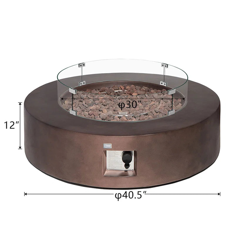 Langport Concrete Propane Fire Pit Table