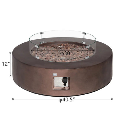 Langport Concrete Propane Fire Pit Table