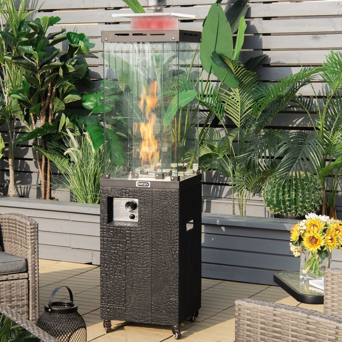 41,000 BTU Propane Patio Heater with Metal Hood