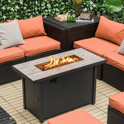 42 In. Propane Fire Pit Table with Ceramic Tabletop – 60,000 BTU