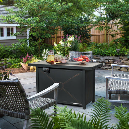 42 In. Propane Fire Pit Table with Ceramic Tabletop – 60,000 BTU