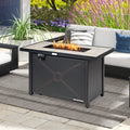 42 In. Propane Fire Pit Table with Ceramic Tabletop – 60,000 BTU