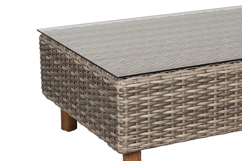 Orlando 4-Piece Wicker Patio Sofa Set with Beige Cushions
