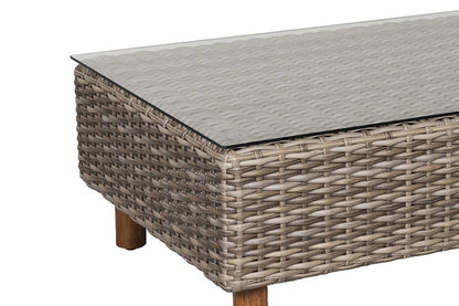 Orlando 4-Piece Wicker Patio Sofa Set with Beige Cushions