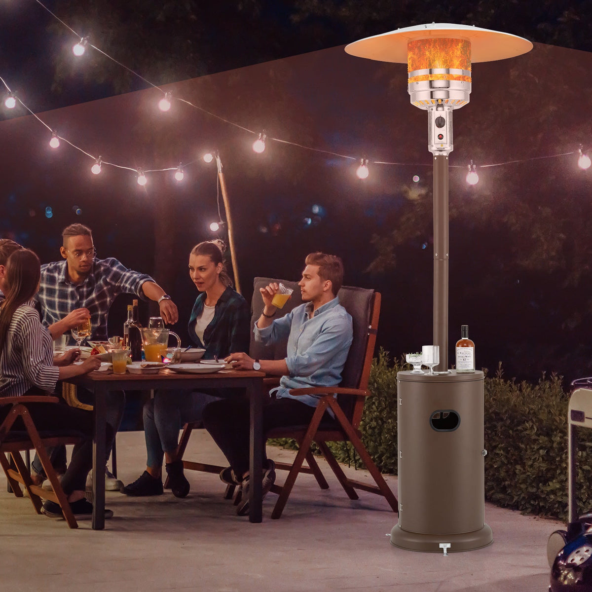 50,000 BTU Propane Patio Heater with Round Table