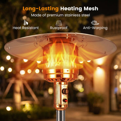 50,000 BTU Propane Patio Heater with Stainless-Steel Burner