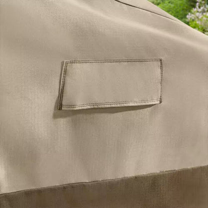 38 In. L X 77.3 In. W X 31 In. H Beige Patio Furniture Loveseat and Sofa (2-In-1) Cover