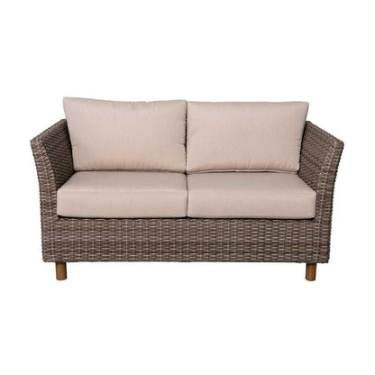 Orlando 4-Piece Wicker Patio Sofa Set with Beige Cushions