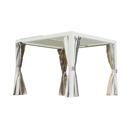 10 x 10 ft White Aluminum Louvered Pergola