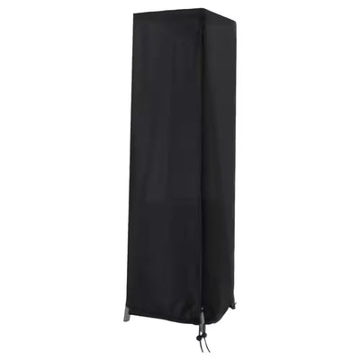 87 in Outdoor 420D Oxford Patio Heater Cover Waterproof Windproof Zippered Black Pyramid Heater Accessory