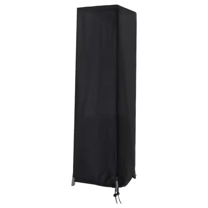 87 in Outdoor 420D Oxford Patio Heater Cover Waterproof Windproof Zippered Black Pyramid Heater Accessory