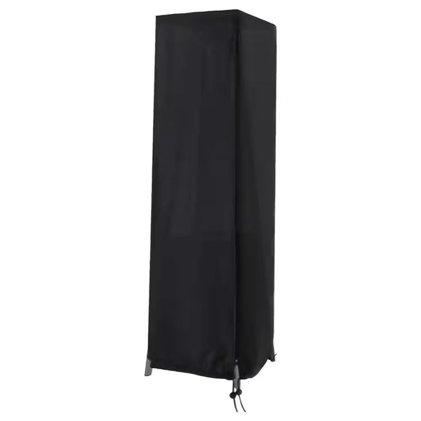 87 in Outdoor 420D Oxford Patio Heater Cover Waterproof Windproof Zippered Black Pyramid Heater Accessory
