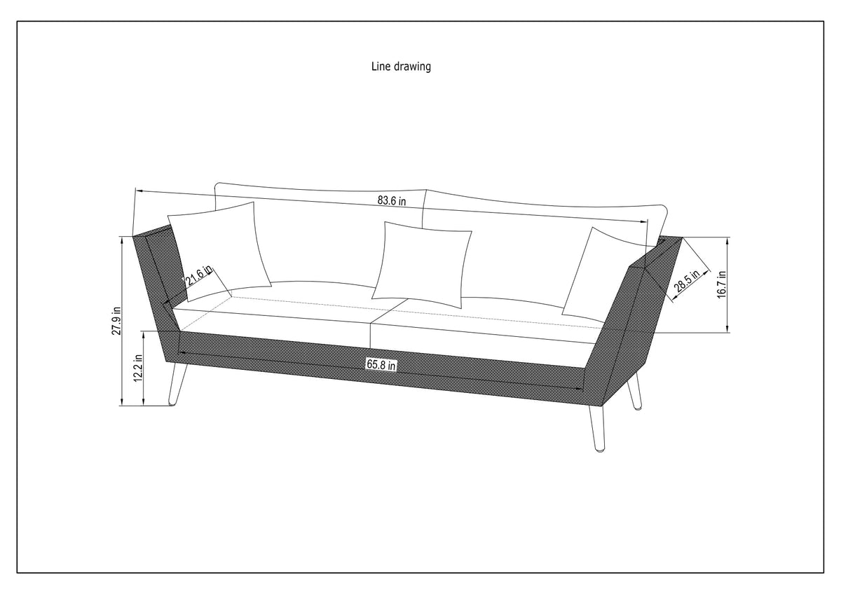 Panther Eucalyptus Wood and Wicker Outdoor Seating Set