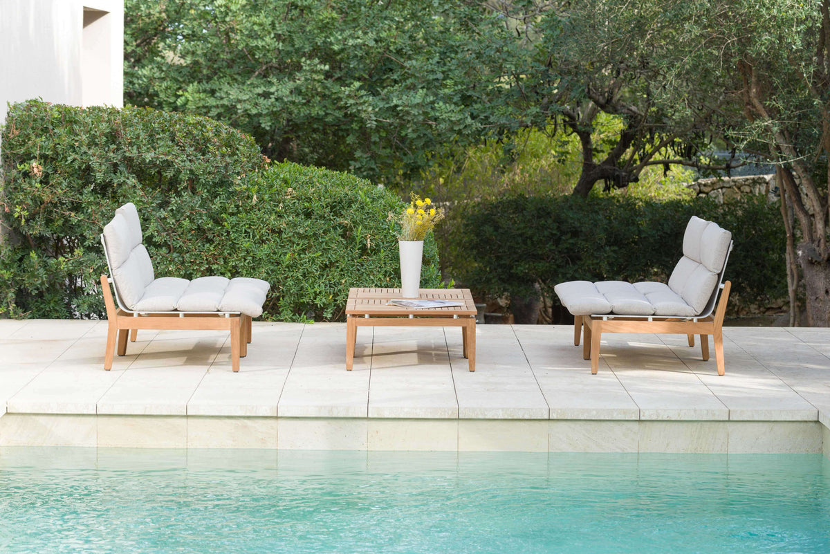 Arno 3-Piece Teak Bistro Set with Light Cushions