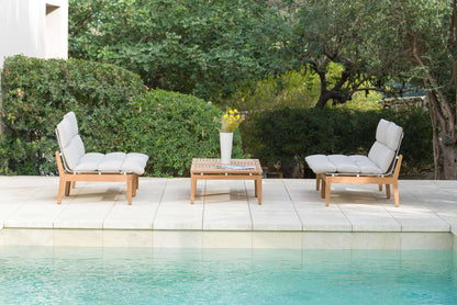 Arno 3-Piece Teak Bistro Set with Light Cushions