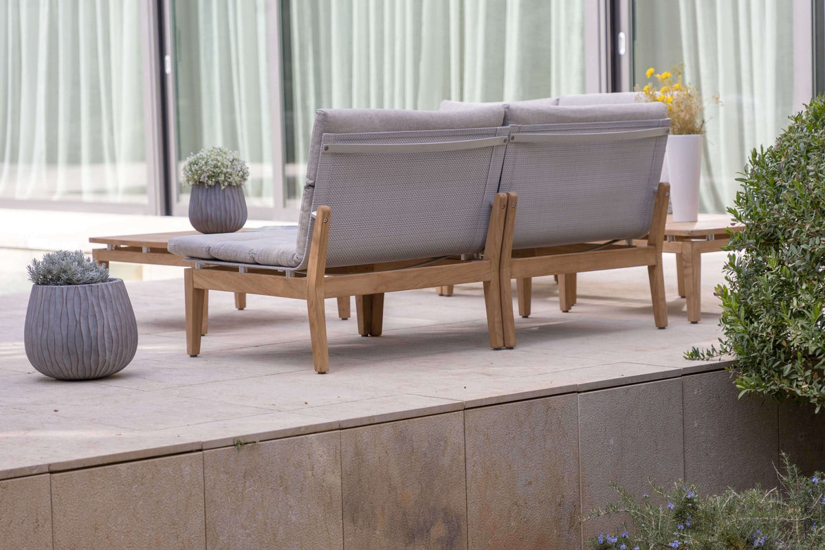 Arno 3-Piece Teak Bistro Set with Light Cushions