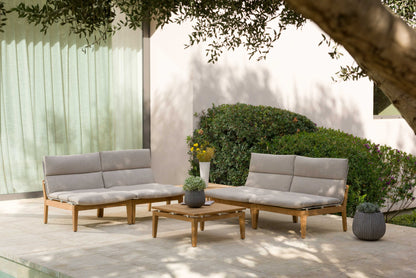 Arno 6-Piece Teak Outdoor Set with Light Cushions