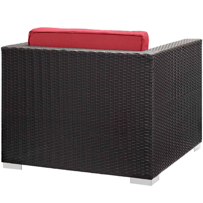 Modway Convene 5-Piece Outdoor Wicker Sectional Set