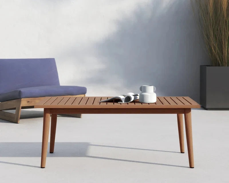 Panther Eucalyptus Wood and Wicker Outdoor Seating Set