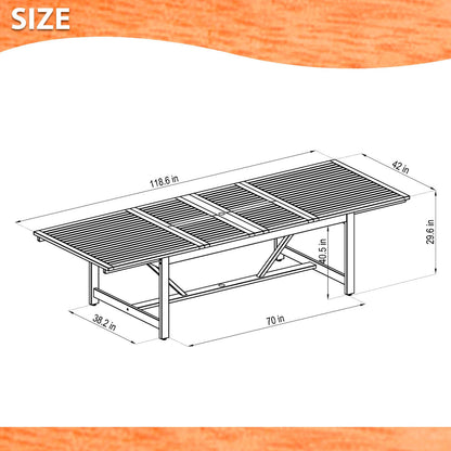 Leyland Extendable Eucalyptus Patio Table with Fortuna Chairs