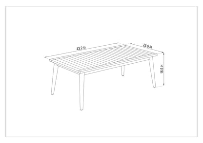 Panther Eucalyptus Wood and Wicker Outdoor Seating Set
