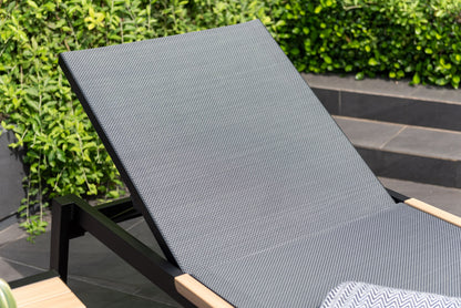 Panama Dark 3-Piece Outdoor Lounger Set with Side Table