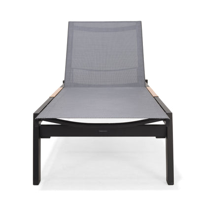 Panama Dark 3-Piece Outdoor Lounger Set with Side Table