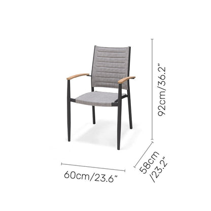 Topaz 9-Piece Teak Rectangular Outdoor Dining Set