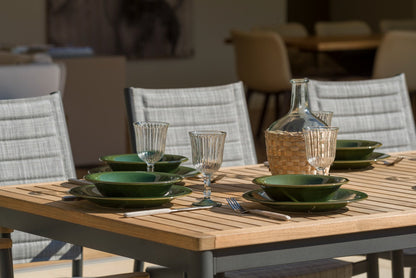 Topaz 9-Piece Teak Rectangular Outdoor Dining Set