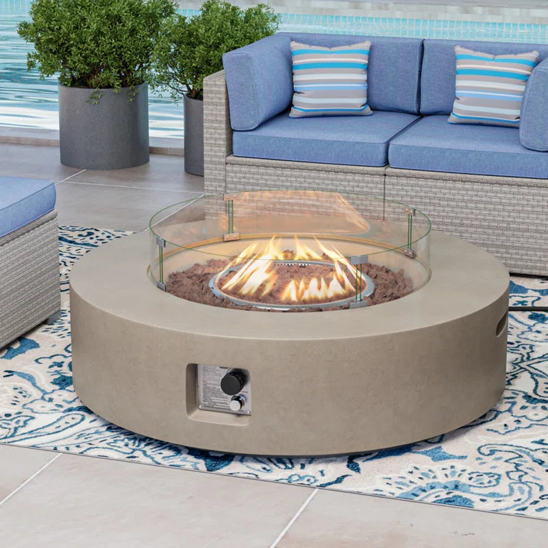 Langport Concrete Propane Fire Pit Table