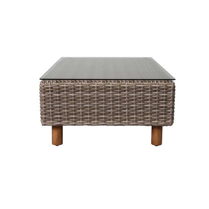 Orlando 4-Piece Wicker Patio Sofa Set with Beige Cushions