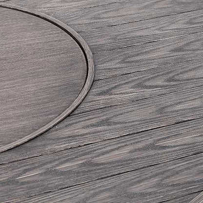 Tenaya Grey Round Wicker Firepit Table with Metal Cover