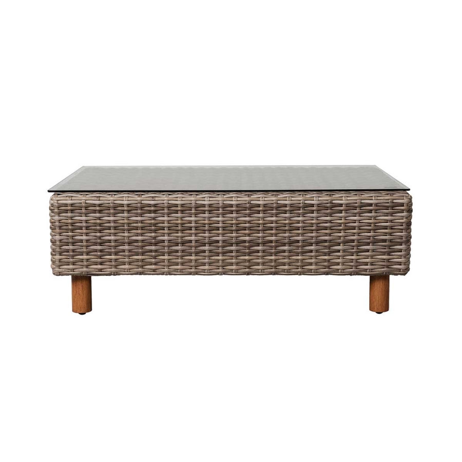 Orlando 4-Piece Wicker Patio Sofa Set with Beige Cushions