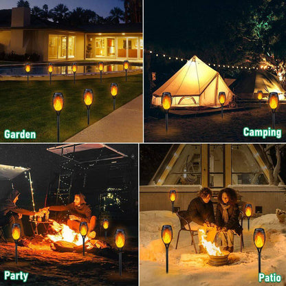 Solar Torches Light with Flickering Flame for Outdoor Decor, Solar Garden Lights, Waterproof Outdoor Lighting
