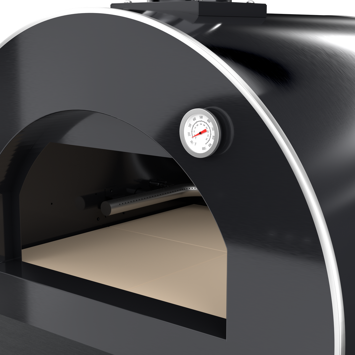 128-In. Double 304 Marine Grade SS Outdoor Kitchen – 120,000 BTU | BBQ Grill + Pizza Oven + Wine Cooler | Black Granite