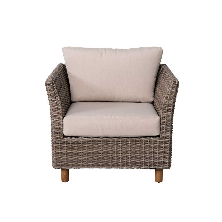 Orlando 4-Piece Wicker Patio Sofa Set with Beige Cushions