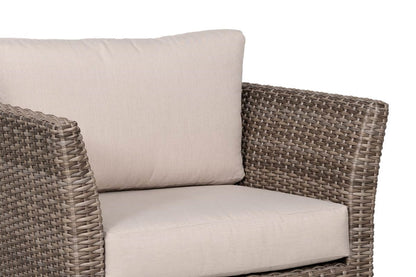 Orlando 4-Piece Wicker Patio Sofa Set with Beige Cushions