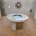 Bahama Outdoor Fire Table – 35,000 BTU Round Dining Height | LP, NG & Wood