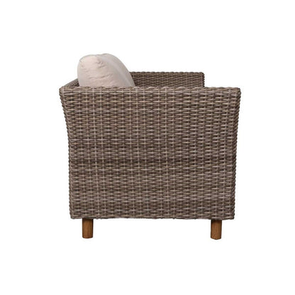 Orlando 4-Piece Wicker Patio Sofa Set with Beige Cushions