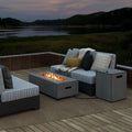 42 In. Outdoor Rectangular Propane Fire Table with Tank Holder – 50,000 BTU