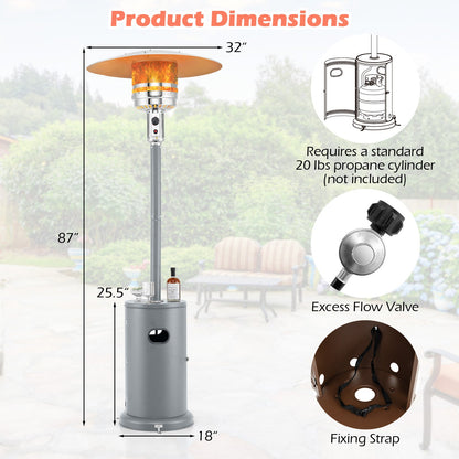 50,000 BTU Propane Patio Heater with Round Table